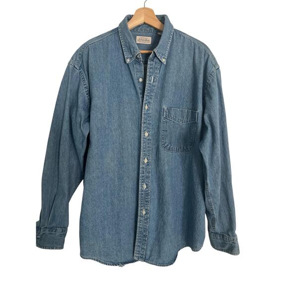 St. John's Bay Other - St John’s Bay Denim Classic 1990s Shirt ButtonDown Vintage Mens Size Large